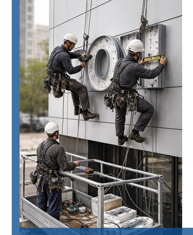 Профессиональный монтаж световых букв в Минеральных Воде под ключ