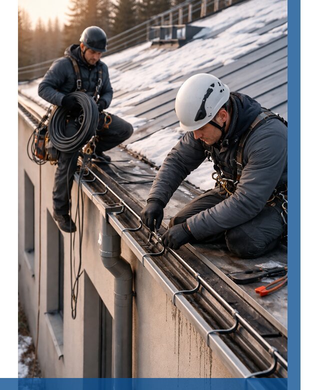 Монтаж греющего кабеля на кровле в Минеральных Воде от 466 р. | ВЫСОТНИК-Мнр