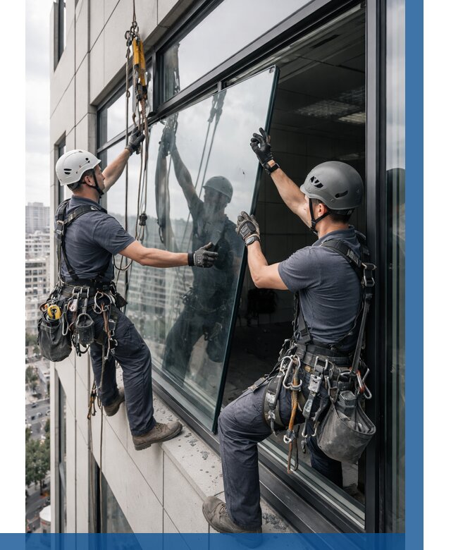 Замена стеклопакетов на высоте в Минеральных Воде от 5697 р. | ВЫСОТНИК-Мнр