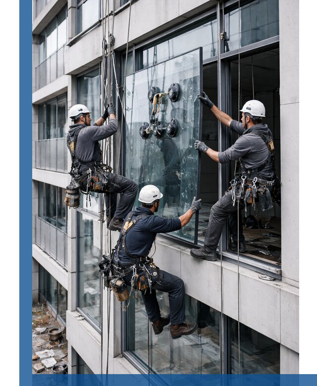 Фасадное остекление и монтаж витражей зданий в Минеральных Воде под ключ