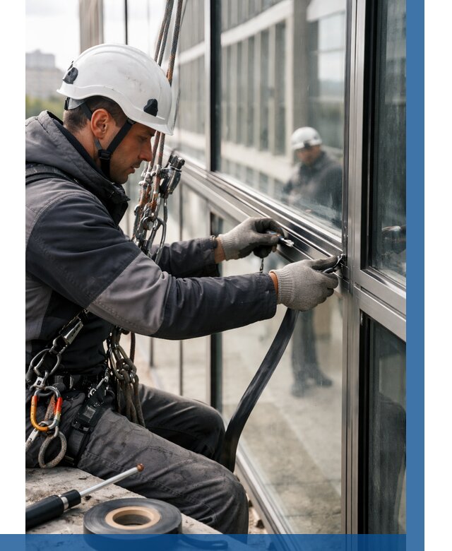 Ремонт витражных конструкций в Минеральных Воде от 3625 р. | ВЫСОТНИК-Мнр