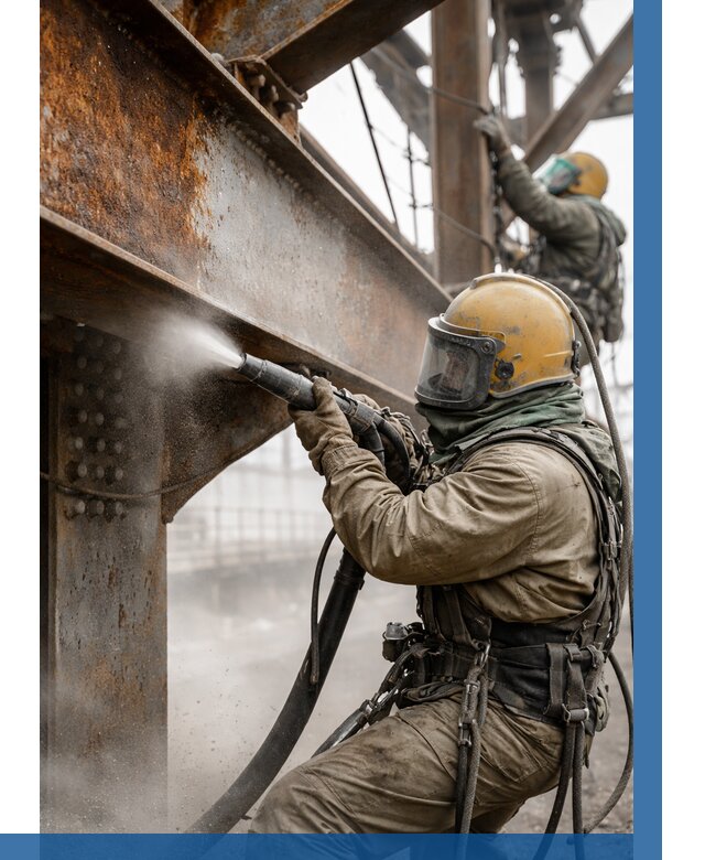 Пескоструйная очистка металлоконструкций в Минеральных Воде по 621 р. ВЫСОТНИК-Мнр