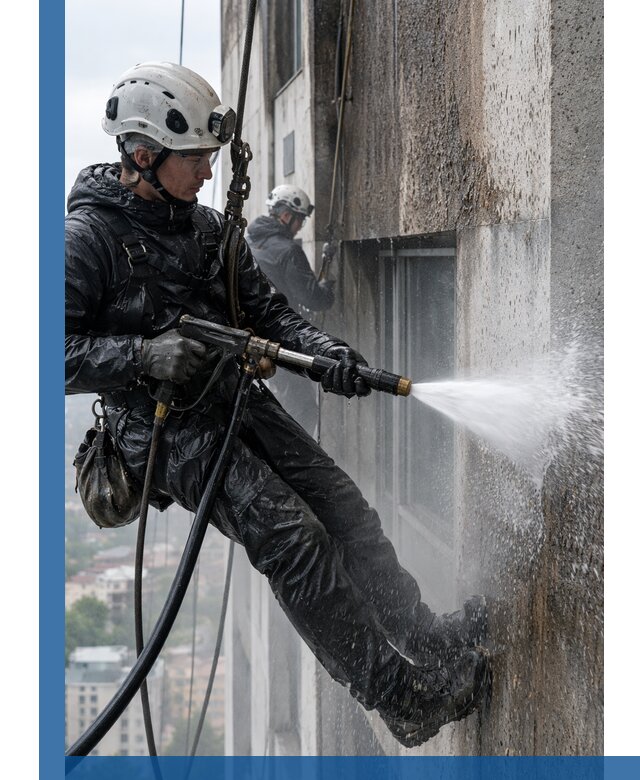 Гидроструйная очистка фасадов и конструкций в Минеральных Воде