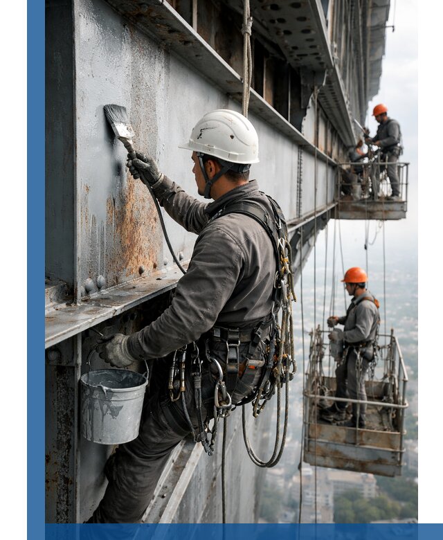 Покраска металлоконструкций на высоте в Минеральных Воде профессионально