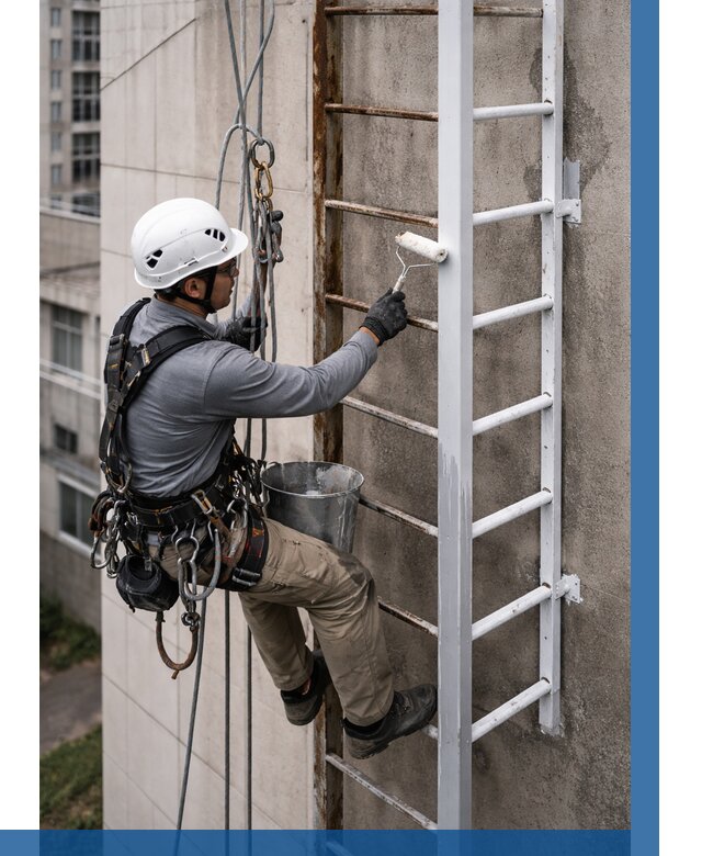 Покраска пожарных лестниц в Минеральных Воде от 4661 р. | ВЫСОТНИК-Мнр