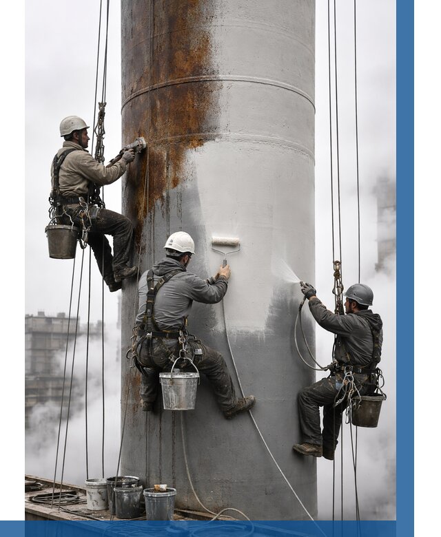 Покраска дымовых труб в Минеральных Воде от 8804 р. | ВЫСОТНИК-Мнр