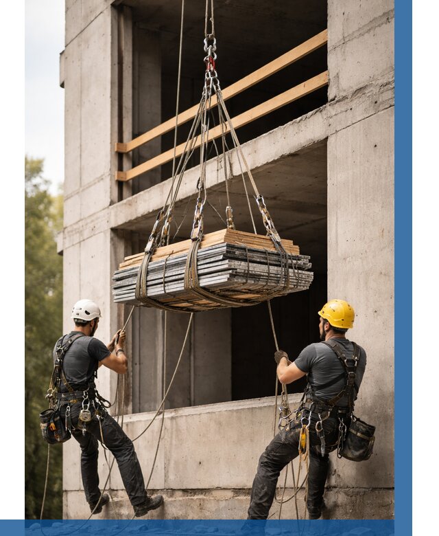 Подъем материала на этаж веревками в Минеральных Воде от 1554 р. | ВЫСОТНИК-Мнр