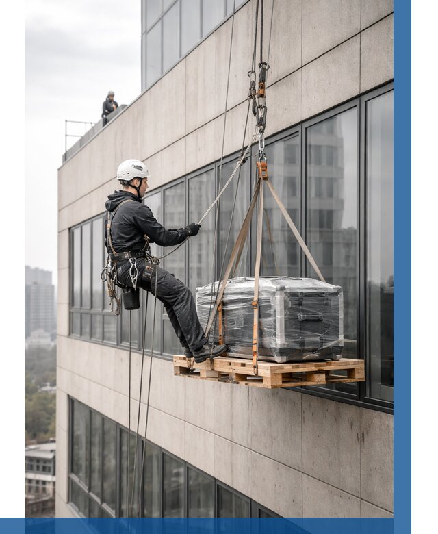 Спуск груза по фасаду в Минеральных Воде от 3625 р. | ВЫСОТНИК-Мнр