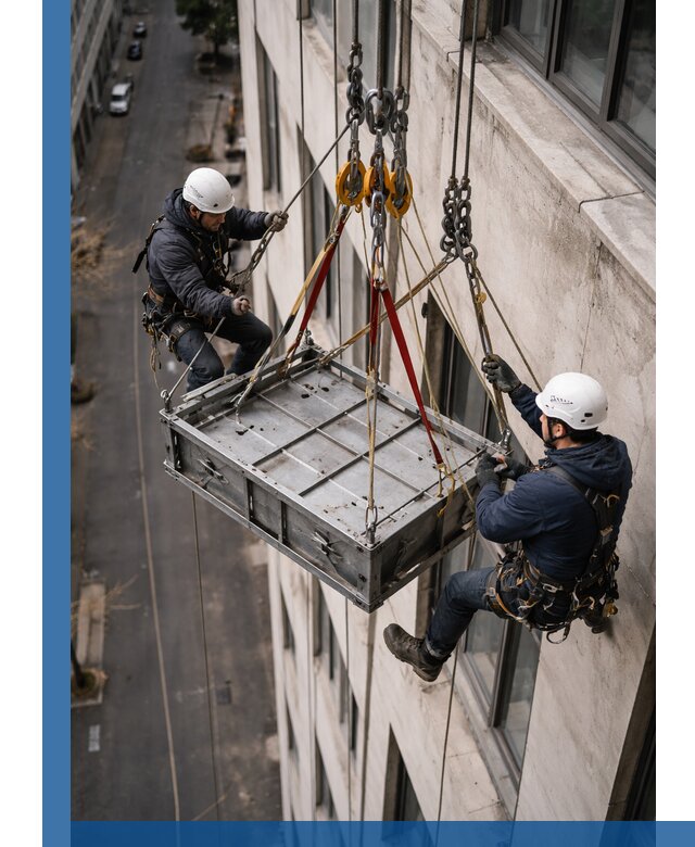 Спуск и подъем грузов по фасаду в Минеральных Воде для зданий
