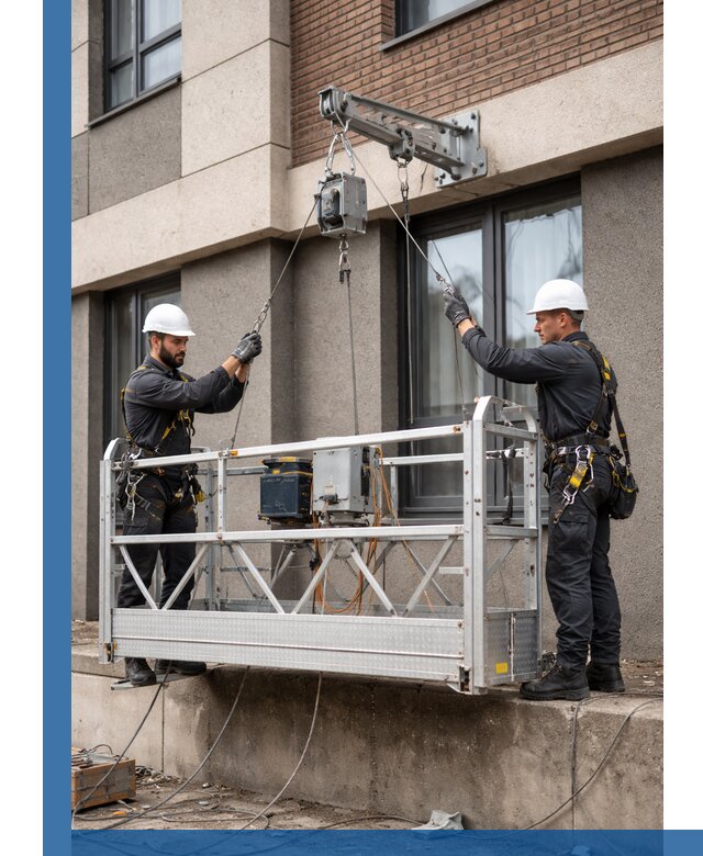 Монтаж и подъем фасадной люльки в Минеральных Воде с гарантией безопасности