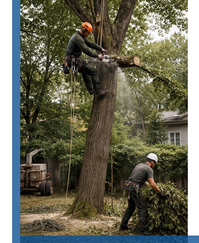 Кронирование деревьев в Минеральных Воде, безопасная высотная обрезка