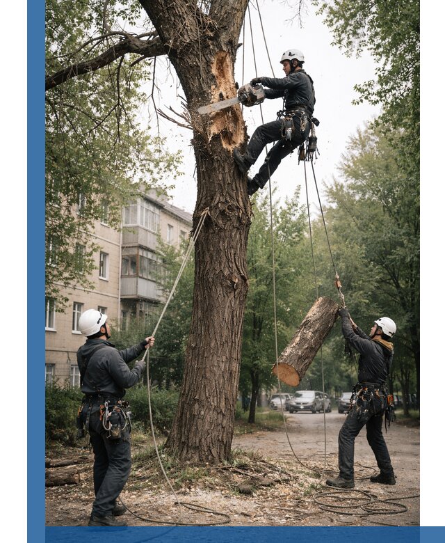 Срочное удаление аварийных деревьев в Минеральных Воде с гарантией безопасности