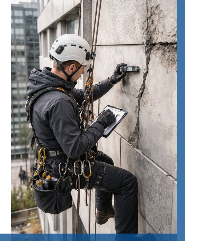 Обследование фасада альпинистами в Минеральных Воде от 124 р. | ВЫСОТНИК-Мнр