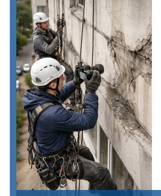 Фотофиксация дефектов фасада с высотной съемкой в Минеральных Воде