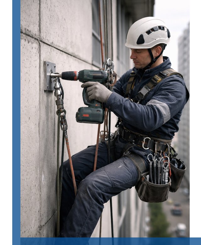 Установка анкерных точек для высотных работ в Минеральных Воде