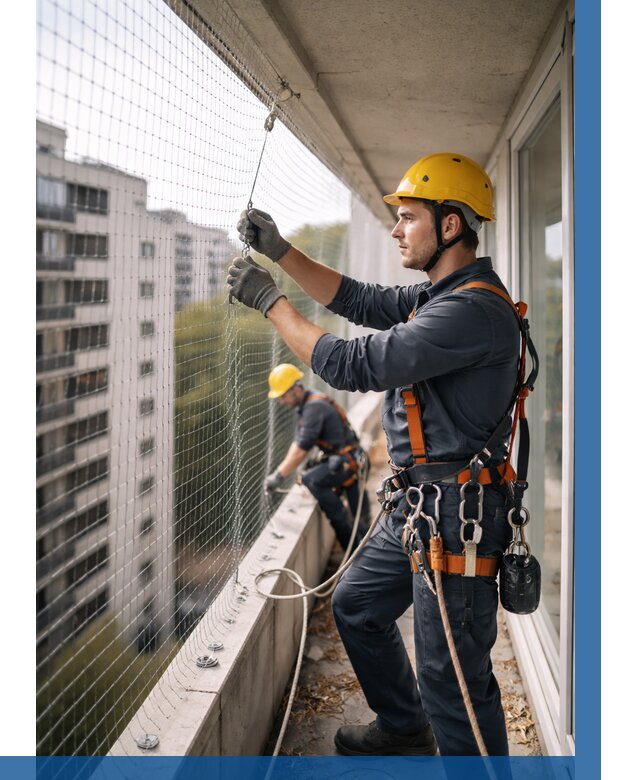 Монтаж сетки от птиц в Минеральных Воде от 4661 р. | ВЫСОТНИК-Мнр