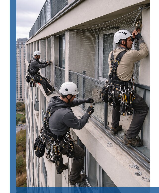 Профессиональный монтаж защитной сетки от птиц в Минеральных Воде